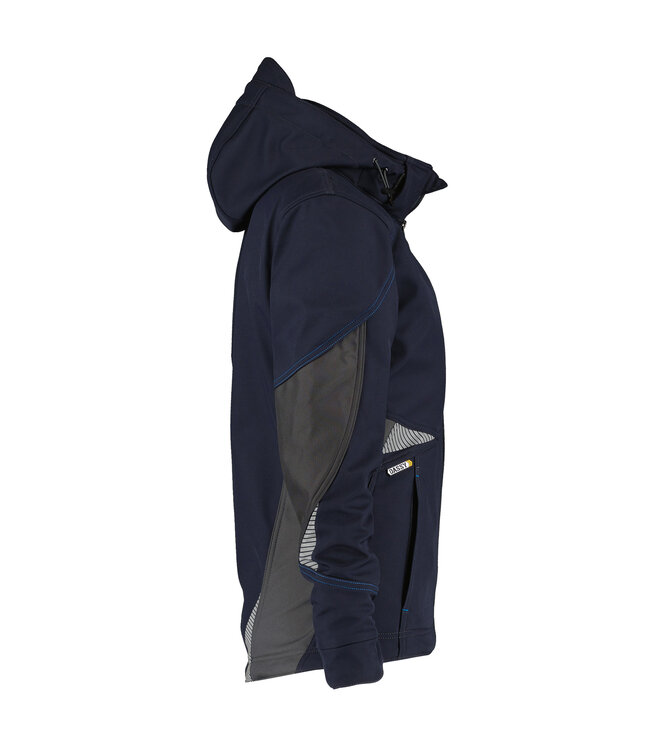 DASSY Gravity D-FX Dames Softshell Werkjas Donkerblauw/Grijs