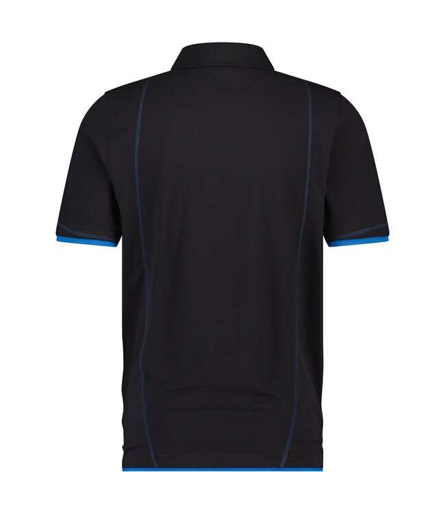 DASSY Orbital D-FX Polo Zwart/Lichtblauw