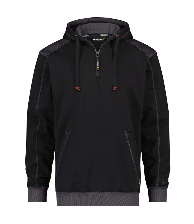 DASSY Indy Sweater met Capuchon Zwart/Grijs