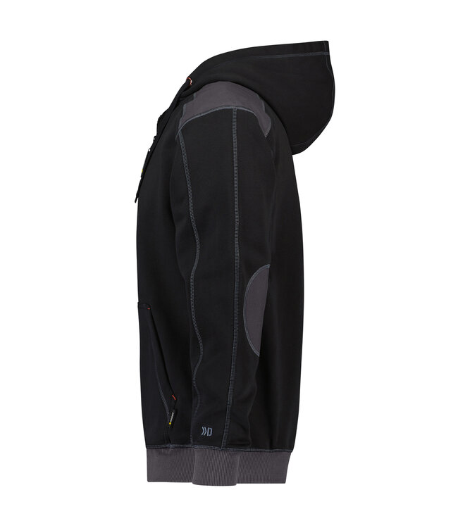 DASSY Indy Sweater met Capuchon Zwart/Grijs