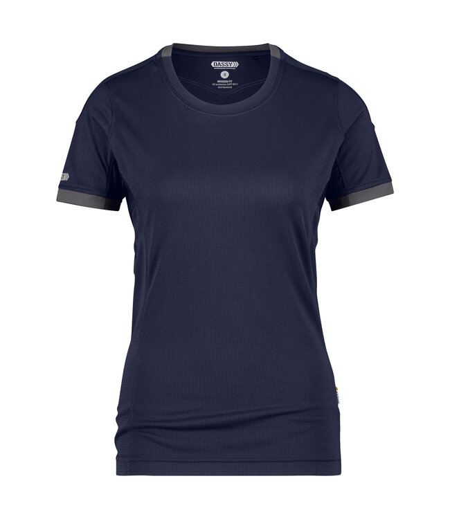 DASSY Nexus D-Flex Dames T-Shirt Donkerblauw/Grijs