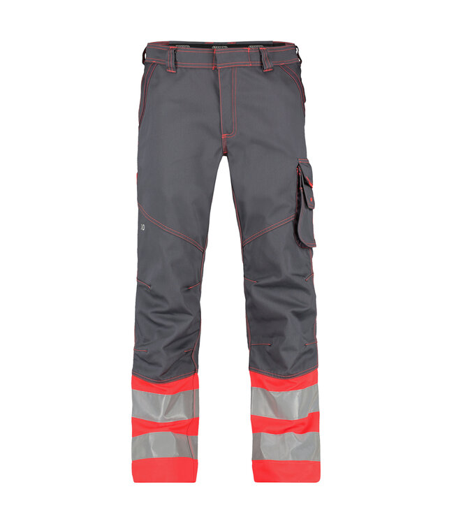 DASSY Phoenix Reflecterende Canvas Werkbroek Grijs/Rood