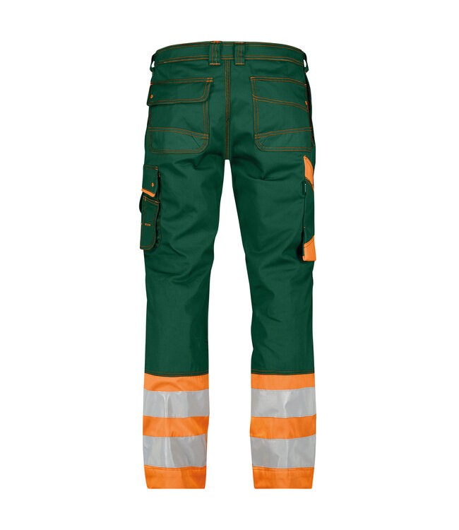 DASSY Phoenix Reflecterende Canvas Werkbroek Groen/Oranje