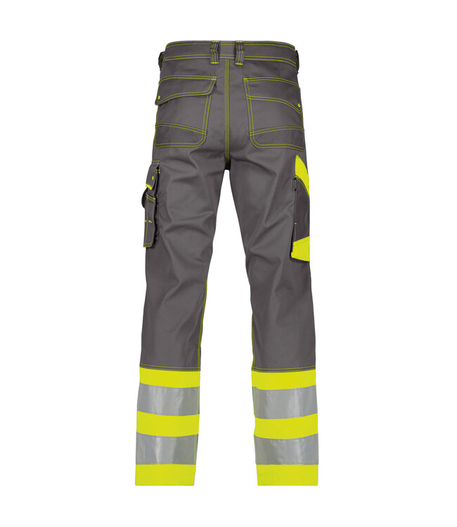 DASSY Phoenix Reflecterende Canvas Werkbroek Grijs/Geel