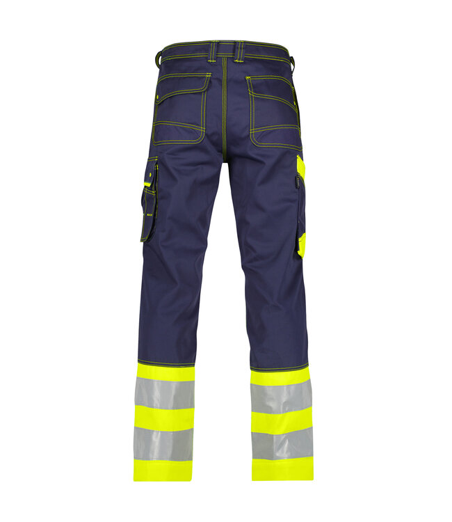 DASSY Phoenix Reflecterende Canvas Werkbroek Donkerblauw/Geel