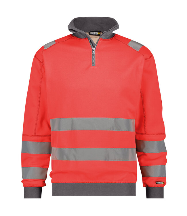 DASSY Denver Reflecterende Sweater Rood/Grijs