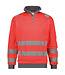 DASSY Denver Reflecterende Sweater Rood/Grijs