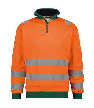 DASSY DASSY Denver Reflecterende Sweater Oranje/Groen