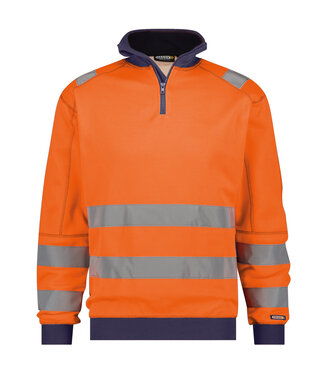 DASSY DASSY Denver Reflecterende Sweater Oranje/Donkerblauw