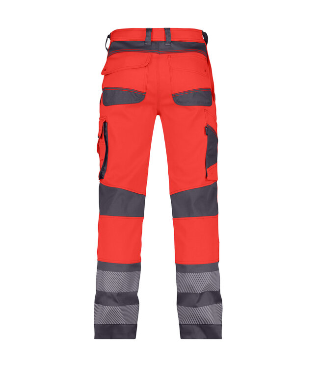 DASSY Minnesota Reflecterende Stretch Werkbroek Rood/Grijs