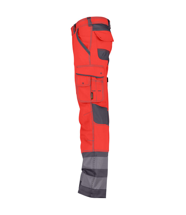 DASSY Minnesota Reflecterende Stretch Werkbroek Rood/Grijs