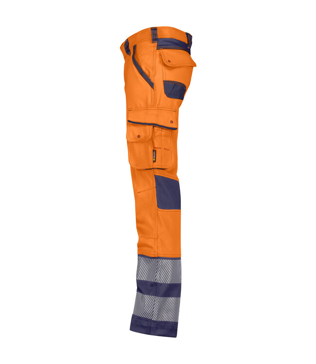 DASSY Minnesota Reflecterende Stretch Werkbroek Oranje/Donkerblauw