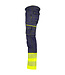 DASSY Princeton Reflecterende Stretch Werkbroek Donkerblauw/Geel