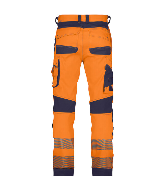 DASSY Aruba Reflecterende Stretch Werkbroek Oranje/Donkerblauw