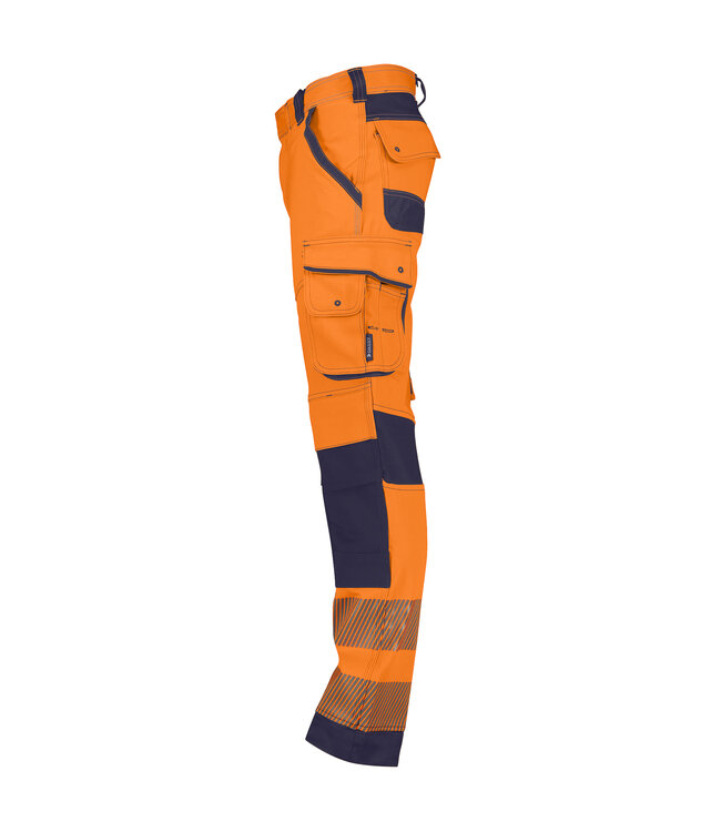 DASSY Aruba Reflecterende Stretch Werkbroek Oranje/Donkerblauw
