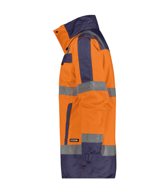 DASSY Limasol Reflecterende Regenjas Oranje/Donkerblauw
