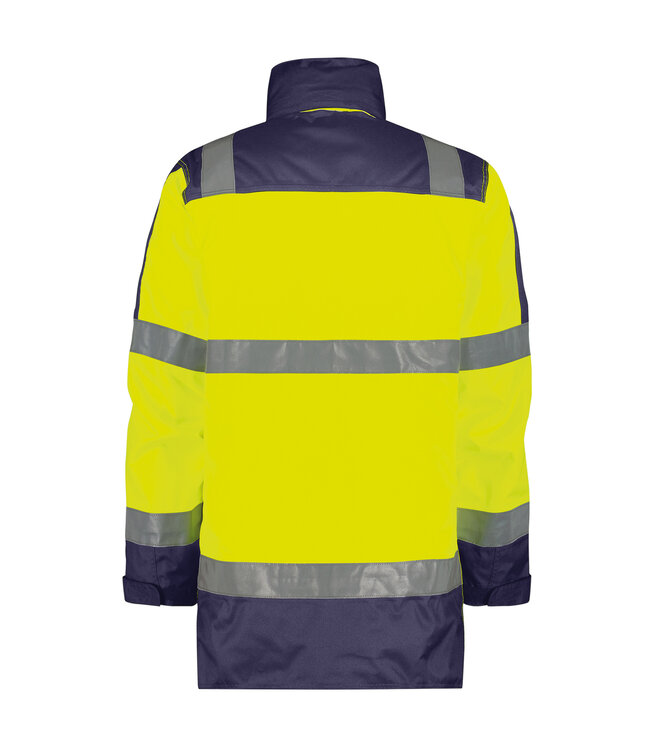DASSY Limasol Reflecterende Regenjas Geel/Donkerblauw