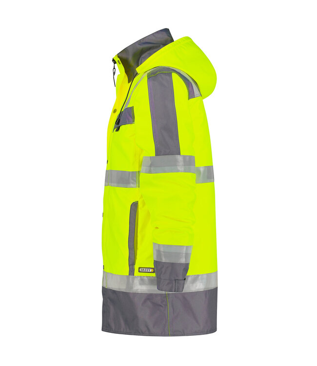 DASSY Limasol Reflecterende Regenjas Geel/Grijs