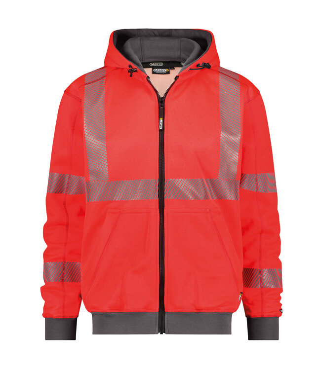 DASSY Evans Reflecterende Werktrui Vest Rood/Grijs