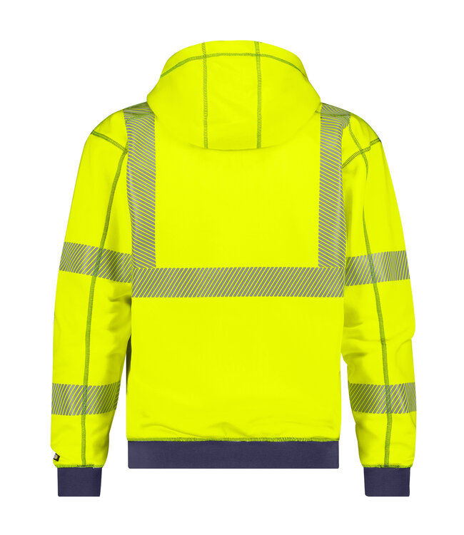 DASSY Evans Reflecterende Werktrui Vest Geel/Donkerblauw