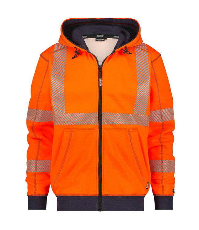 DASSY Evans Reflecterende Werktrui Vest Oranje/Donkerblauw