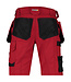 DASSY Bionic D-FX Korte Werkbroek Rood/Zwart