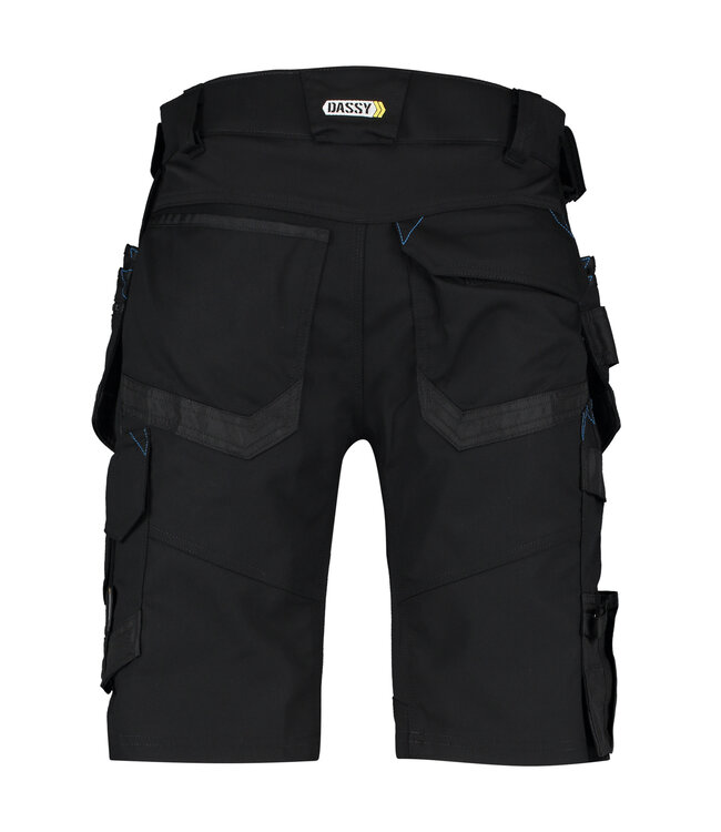 DASSY Trix D-Flex Korte Werkbroek Stretch Zwart