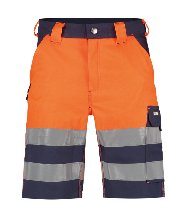 DASSY Venna Reflecterende Korte Werkbroek Oranje/Donkerblauw