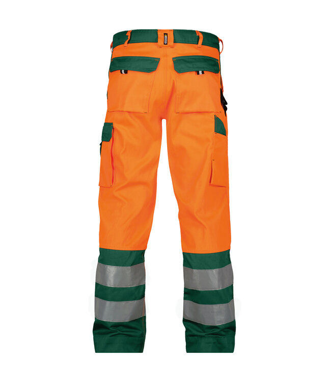 DASSY Lancaster Reflecterende Werkbroek Oranje/Groen