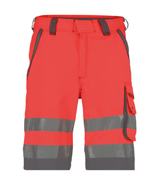 DASSY DASSY Lucca Reflecterende Canvas Korte Werkbroek Rood/Grijs