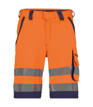 DASSY DASSY Lucca Reflecterende Canvas Korte Werkbroek Oranje/Donkerblauw