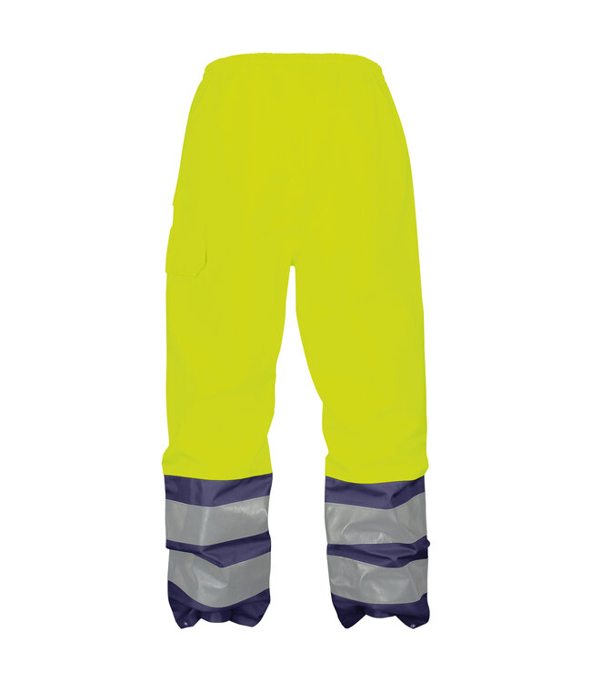 DASSY Sola Reflecterende Regenbroek Geel/Donkerblauw