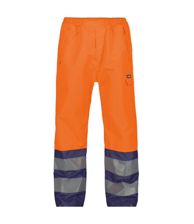 DASSY Sola Reflecterende regenbroek Oranje/Donkerblauw