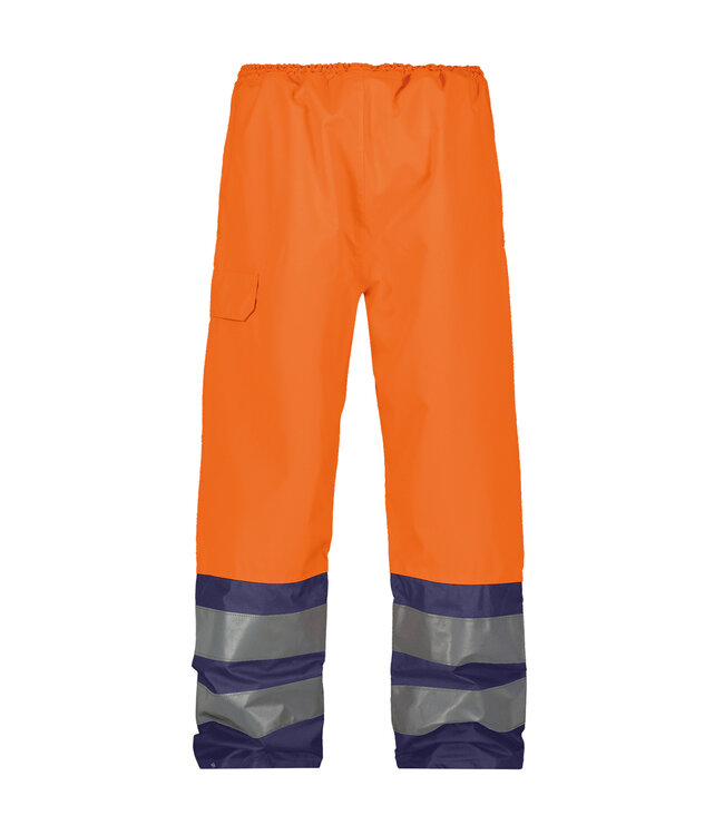 DASSY Sola Reflecterende Regenbroek Oranje/Donkerblauw