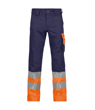 DASSY DASSY Omaha Reflecterende Werkbroek Donkerblauw/Oranje