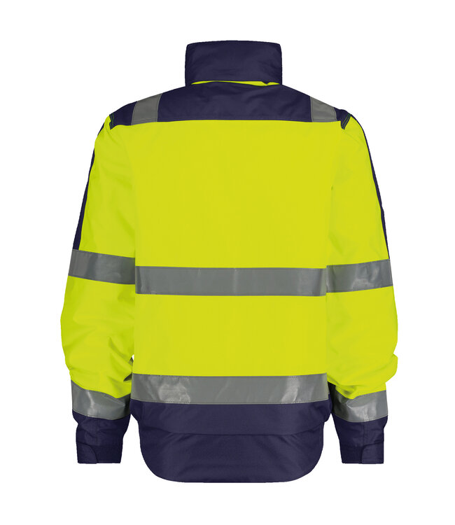DASSY Lima Reflecterende Winter Werkjas Geel/Donkerblauw
