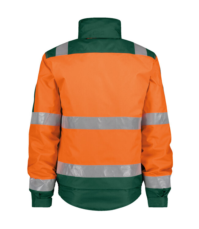 DASSY Lima Reflecterende Winter Werkjas Oranje/Groen
