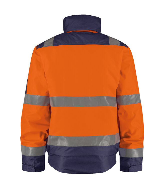 DASSY Lima Reflecterende Winter Werkjas Oranje/Donkerblauw