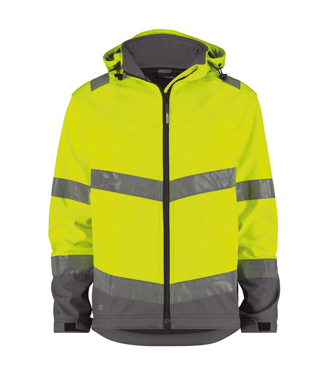 DASSY Malaga Reflecterende Softshell Werkjas Geel/Grijs