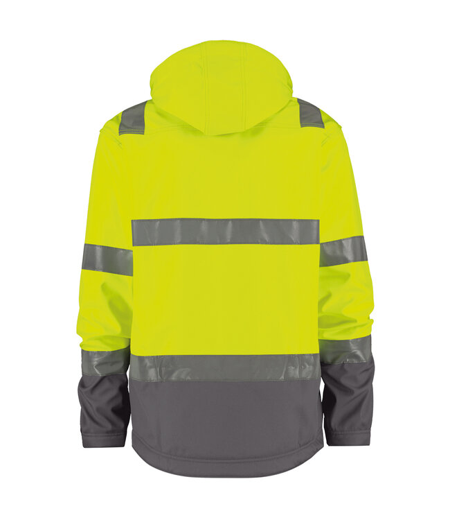 DASSY Malaga Reflecterende Softshell Werkjas Geel/Grijs