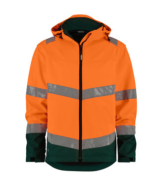 DASSY DASSY Malaga Reflecterende Softshell Werkjas Oranje/Groen