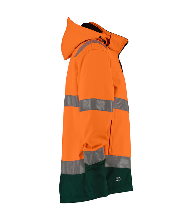 DASSY Malaga Reflecterende Softshell Werkjas Oranje/Groen