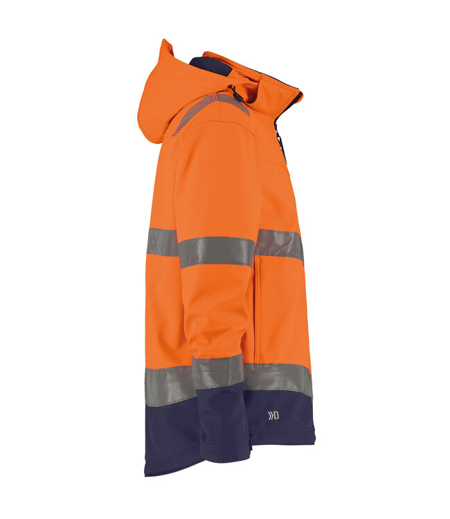 DASSY Malaga Reflecterende Softshell Werkjas Oranje/Donkerblauw