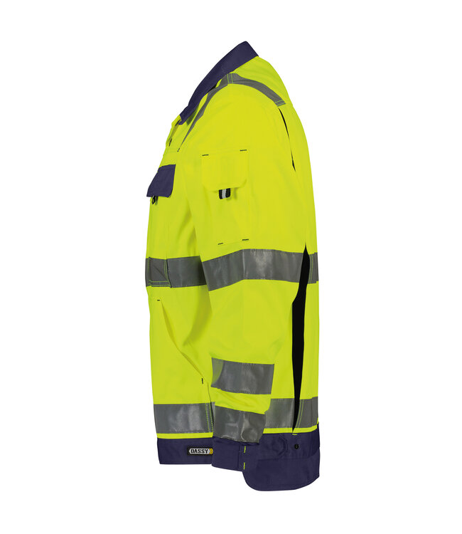 DASSY Dusseldorf Reflecterende Werkjas Ongevoerd Geel/Donkerblauw
