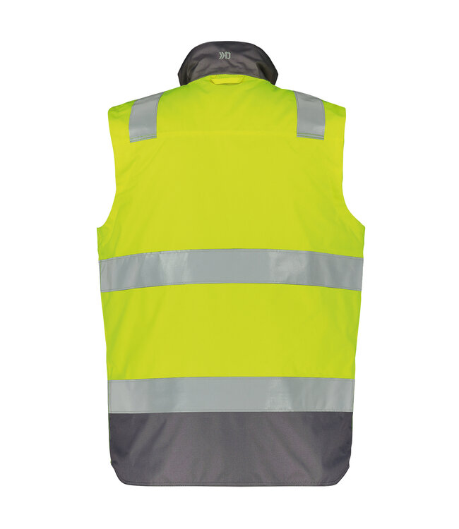 DASSY Bilbao Reflecterende Bodywarmer Geel/Grijs
