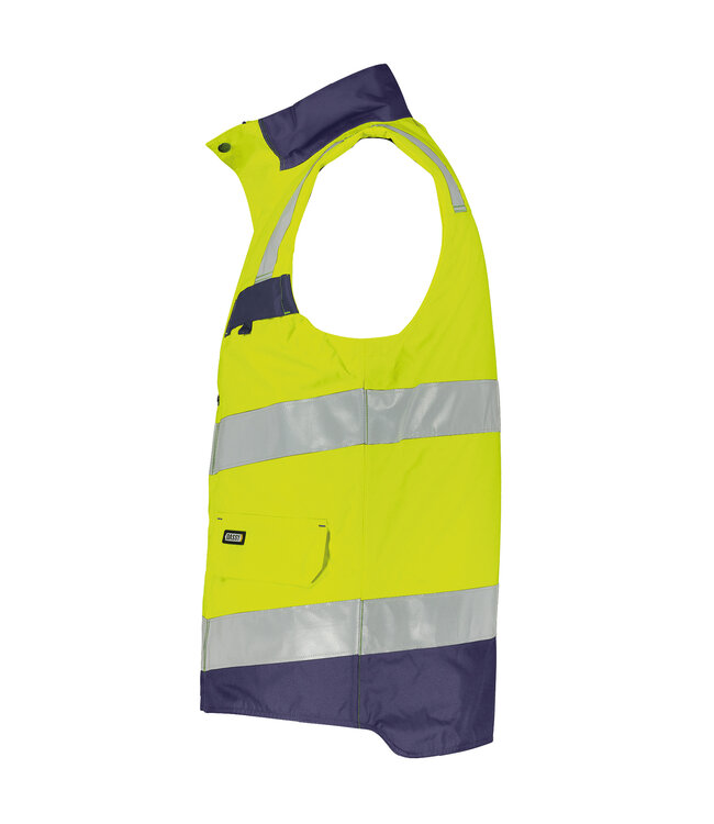 DASSY Bilbao Reflecterende Bodywarmer Geel/Donkerblauw