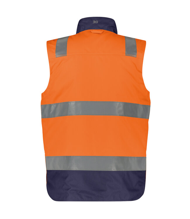 DASSY Bilbao Reflecterende Bodywarmer Oranje/Donkerblauw