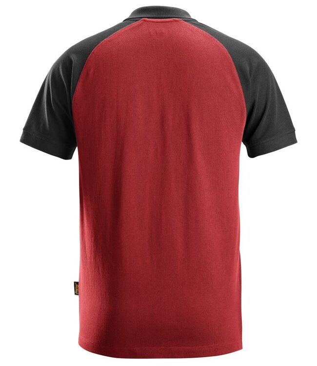 Snickers 2750 Tweekleurige Werkpolo Rood/Zwart