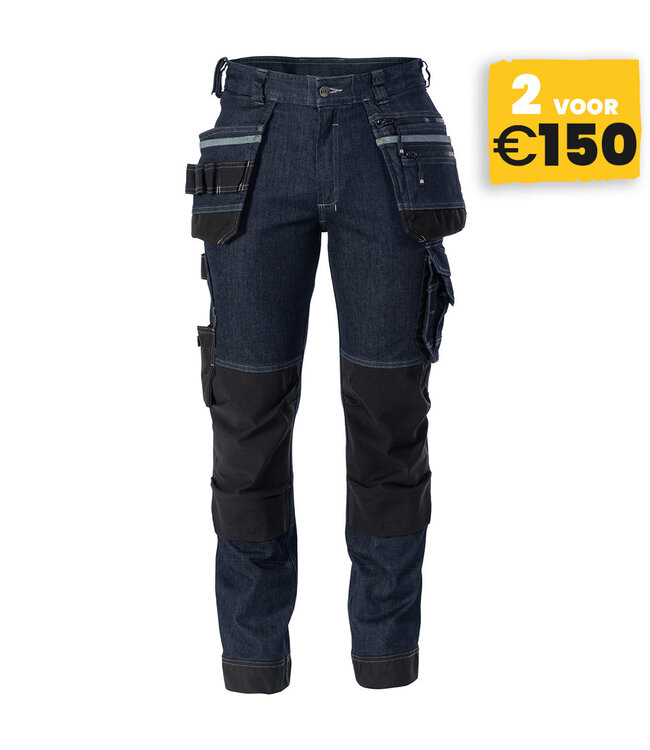 DASSY DASSY Melbourne Stretch Spijker Werkbroek Marineblauw Zwart