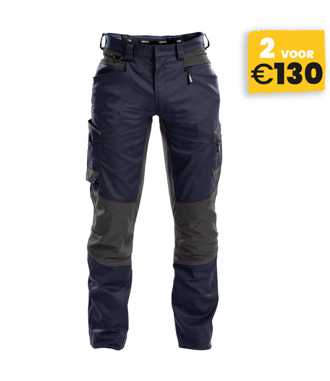 DASSY Helix D-Flex Werkbroek Stretch Donkerblauw/Grijs